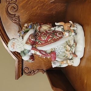 Fitz & Floyd holiday santa cookie jar